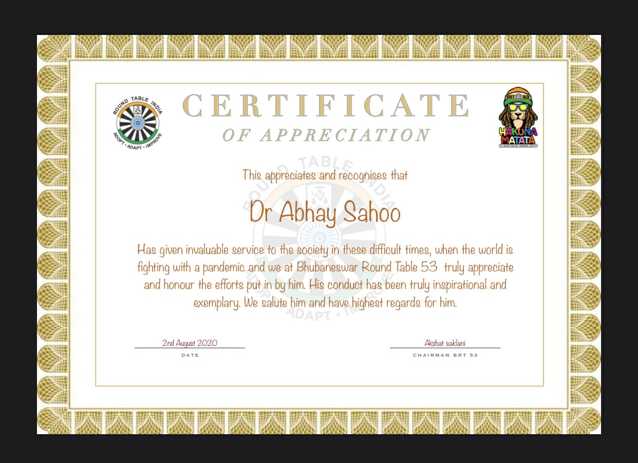 Dr Abhay Kumar Sahoo